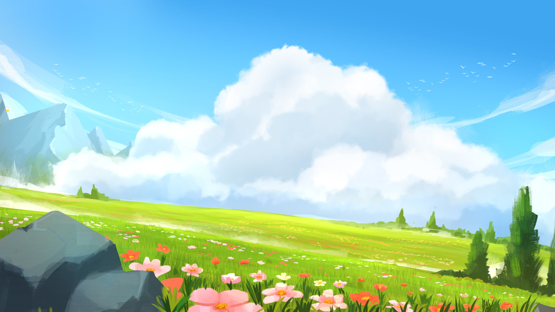 Field of Flowers Background